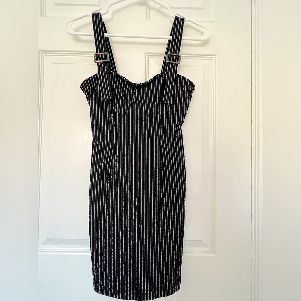 Pin stripe mini dress